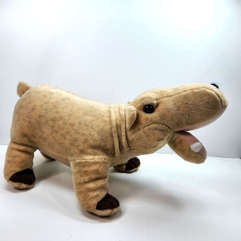 Vtg. Kellytoy Hippopotamus Plush Toy Stuffed Animal Hippo 13" Realistic
